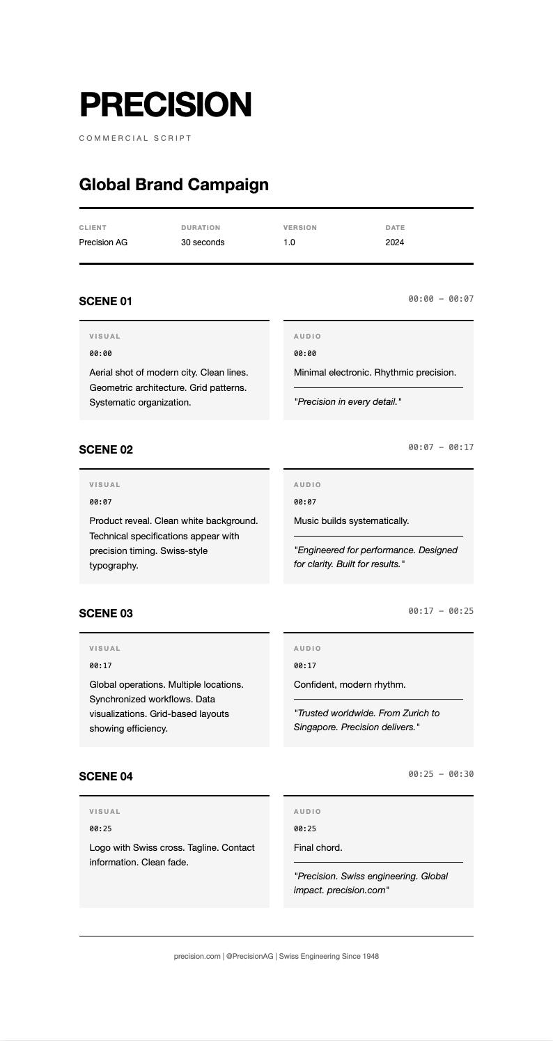 Swiss international commercial script